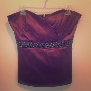 Jeweled sweetheart bustier